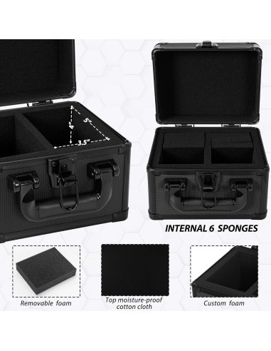 Caja de almacenamiento de tarjetas OUUTMEE - Aluminio, 40 láminas