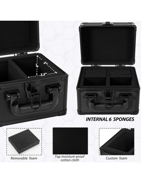 Caja de almacenamiento de tarjetas OUUTMEE - Aluminio, 40 láminas