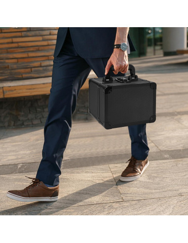 Caja de almacenamiento de tarjetas OUUTMEE - Aluminio, 40 láminas