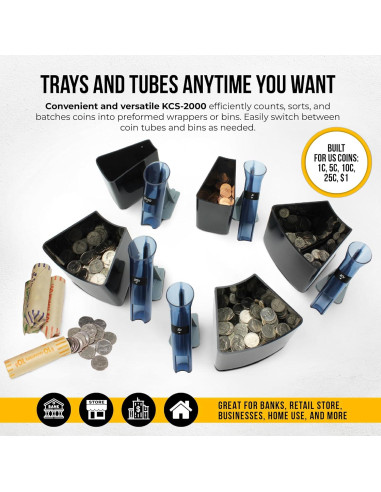 Kolibri KCS-2000 Máquina Contadora de Monedas Profesional