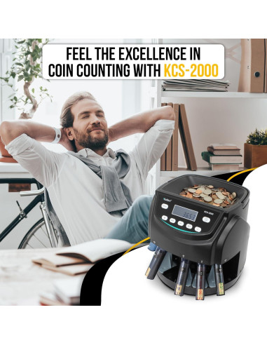 Kolibri KCS-2000 Máquina Contadora de Monedas Profesional