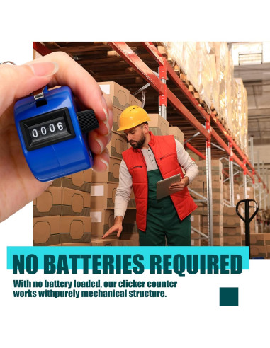 Contador Manual de Mano Kingdder 25 Pcs 4 Dígitos Multicolor