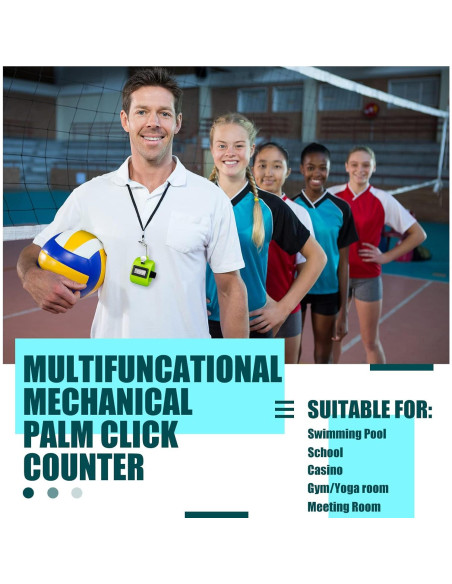 Contador Manual de Mano Kingdder 25 Pcs 4 Dígitos Multicolor