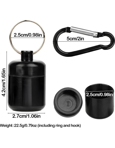 Estuche de Transporte Cecliy para Tapones de Oído - 4 Paquetes Metal