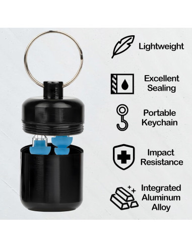 Estuche de Transporte Cecliy para Tapones de Oído - 4 Paquetes Metal