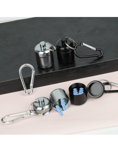 Estuche de Transporte Cecliy para Tapones de Oído - 4 Paquetes Metal