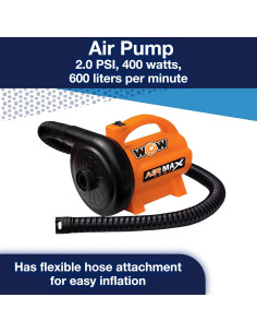 Bomba de Aire Eléctrica WOW Sports 2.0 PSI 600 L/min Naranja 2