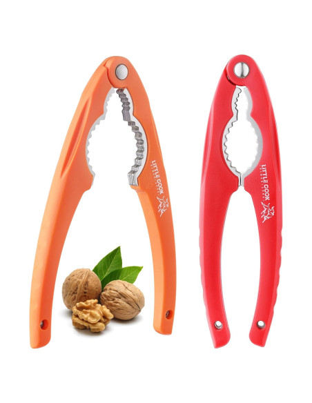 Cascanueces de Acero Inoxidable Little Cook - 2 Piezas, Ergonómico