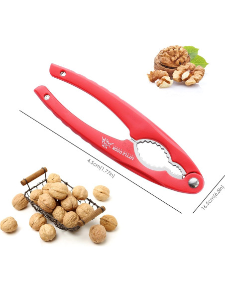 Cascanueces de Acero Inoxidable Little Cook - 2 Piezas, Ergonómico