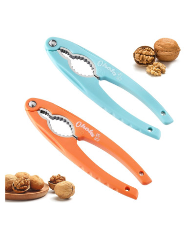 Cascanueces de Acero Inoxidable OHOLA - 2 Piezas, Mango Ergonómico