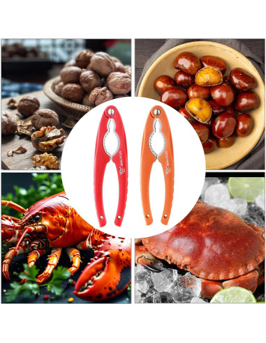 Cascanueces de Acero Inoxidable Little Cook - 2 Piezas, Ergonómico