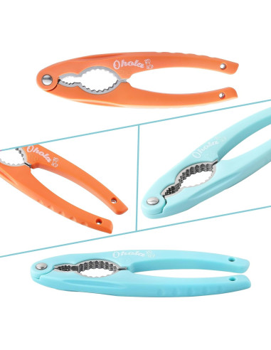 Cascanueces de Acero Inoxidable OHOLA - 2 Piezas, Mango Ergonómico