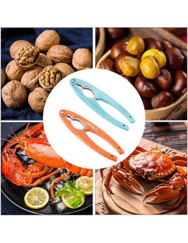 Cascanueces de Acero Inoxidable OHOLA - 2 Piezas, Mango Ergonómico