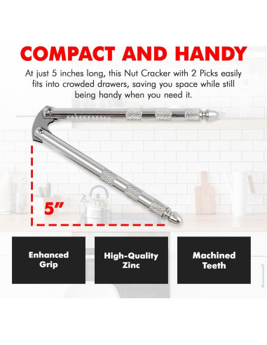 Cascanueces Clásico Chef Craft 17.15 cm Acero Inoxidable