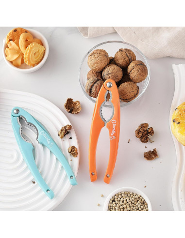 Cascanueces de Acero Inoxidable OHOLA - 2 Piezas, Mango Ergonómico