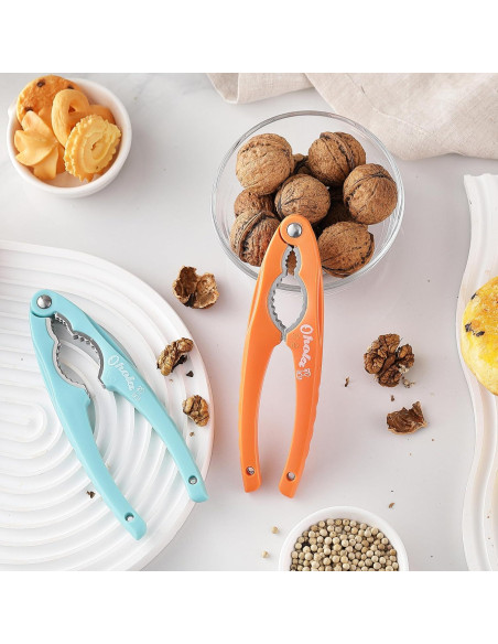 Cascanueces de Acero Inoxidable OHOLA - 2 Piezas, Mango Ergonómico