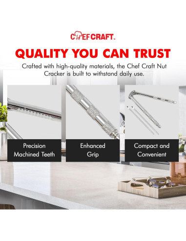 Cascanueces Clásico Chef Craft 17.15 cm Acero Inoxidable