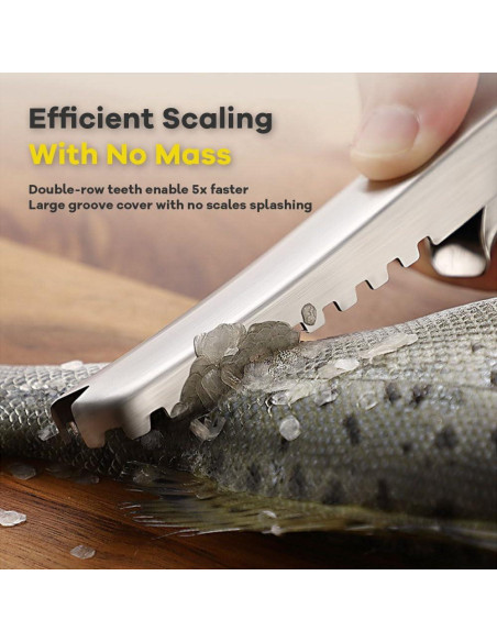 Removedor de Escamas de Pescado Adorambling Acero Inoxidable 21.1 cm