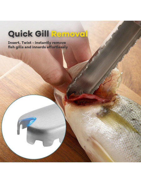 Removedor de Escamas de Pescado Adorambling Acero Inoxidable 21.1 cm