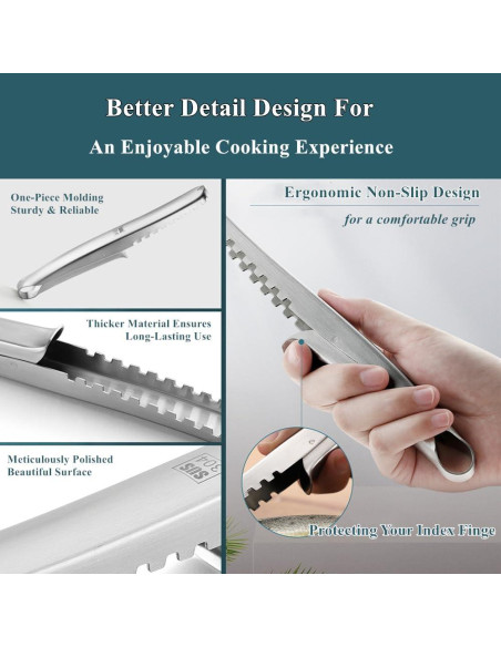 Removedor de Escamas de Pescado Adorambling Acero Inoxidable 21.1 cm