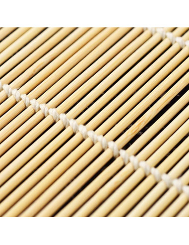 10 Esteras de Sushi de Bambú Natural LEEPHONE 24.6x24.6 cm