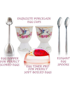 Conjunto de Tazas para Huevos Cocidos NobleEgg - 2 Piezas 2