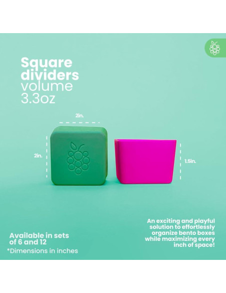 Divisores de Almuerzo de Silicona Berry Good Lunch 6pcs