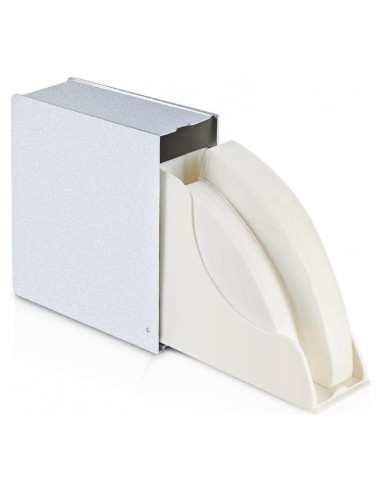 Soporte de Filtro de Café CAFEMASY - Organizador Plateado para 100 Filtros