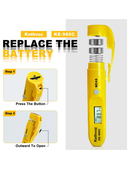 Termómetro Infrarrojo de Alimentos Kethvoz Digital Sin Contacto