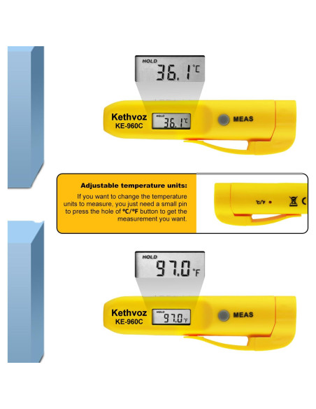 Termómetro Infrarrojo de Alimentos Kethvoz Digital Sin Contacto