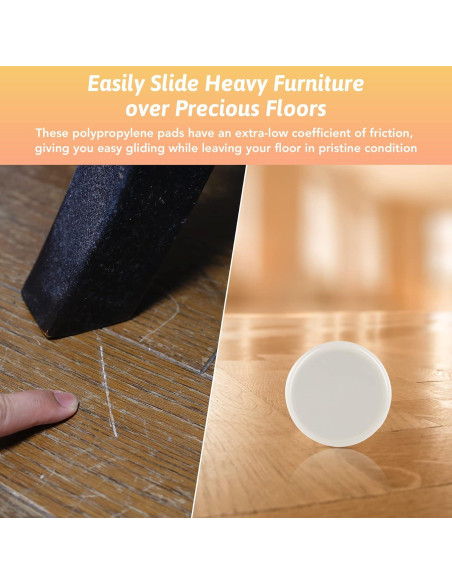 Deslizadores de Muebles CO-Z - 8 Piezas 8.89 cm para Alfombra