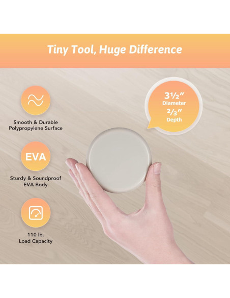 Deslizadores de Muebles CO-Z - 8 Piezas 8.89 cm para Alfombra