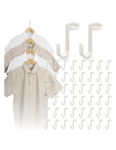 Ganchos Conectores para Perchas Vizirwpfot - 50 Piezas Ahorra Espacio