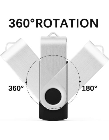 KEXIN Pendrive USB 4GB Paquete de 10 con LED Negro