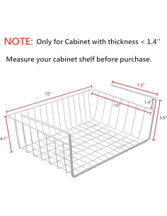 Cestas de Almacenamiento Colgantes Tebery 2 Piezas 38.1x25.4cm 2