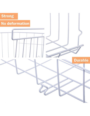 Cesta de Almacenamiento Bajo Estante ASTOTSELL - Paquete de 2, Blanco