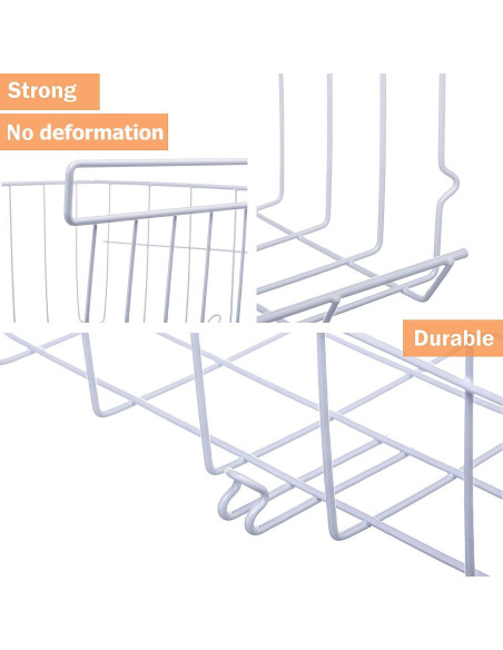 Cesta de Almacenamiento Bajo Estante ASTOTSELL - Paquete de 2, Blanco