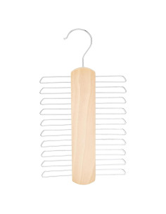 Perchero de Corbatas de Madera Amazon Basics 20 Barras - Natural