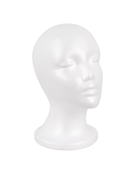 Soporte para Pelucas MapofBeauty - Cabeza de Maniquí Espuma 55.88 cm