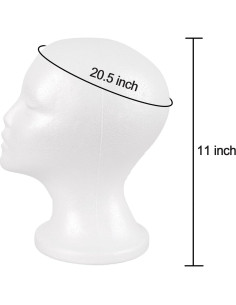 Soporte para Pelucas MapofBeauty - Cabeza de Maniquí Espuma 55.88 cm 2
