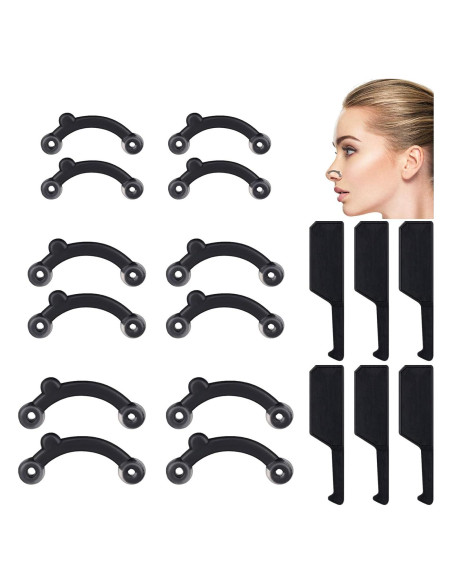 Bonuci 10 Juegos Correctores de Nariz Silicona 3 Tamaños