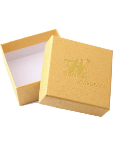 Broche de joyería dorado con clip magnético de flor de concha