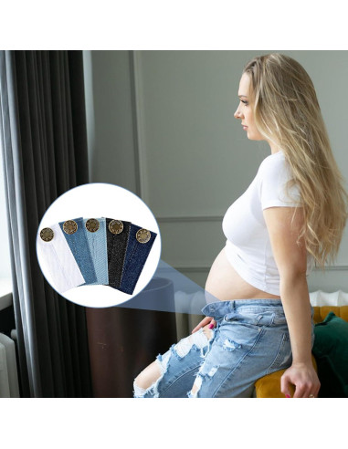 5 PCS Extensores de Cintura Ajustables Larrel para Jeans
