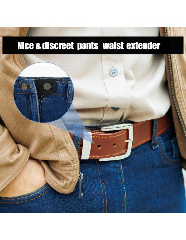 5 PCS Extensores de Cintura Ajustables Larrel para Jeans