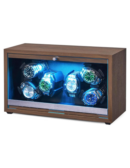 Reloj Winder ANWBROAD para 6 Relojes con Motor Silencioso
