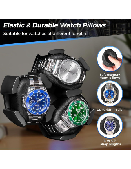 Reloj Winder ANWBROAD para 6 Relojes con Motor Silencioso