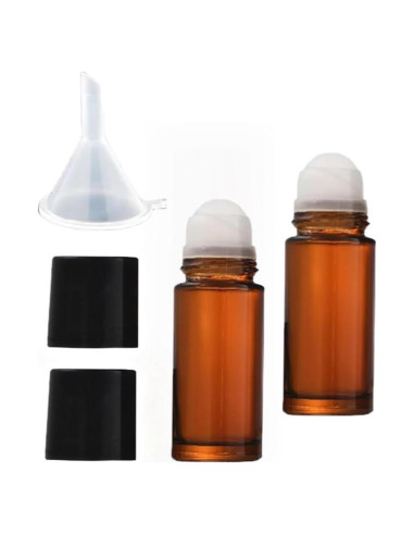 2 Botellas de Vidrio Reutilizables 30ml LNYMZD para Aceite Esencial