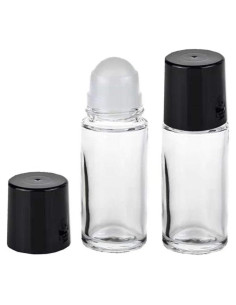 2 Botellas de Rodillo de Vidrio 30 ml Luzen para Aceites Esenciales