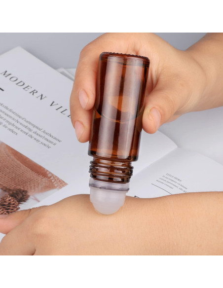 2 Botellas de Vidrio Reutilizables 30ml LNYMZD para Aceite Esencial