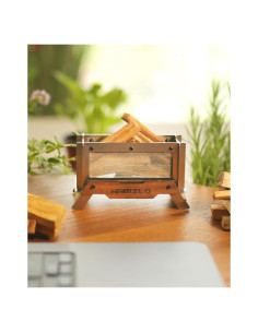 Soporte de Incienso CampCharm HAMILO - Acero Inoxidable y Nogal